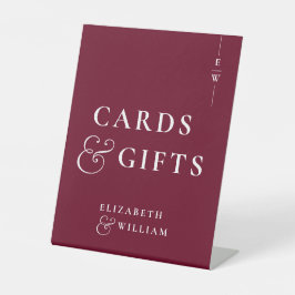 Bourgogne Monogram Kaarten en geschenken Reclamebord Met Voetstuk