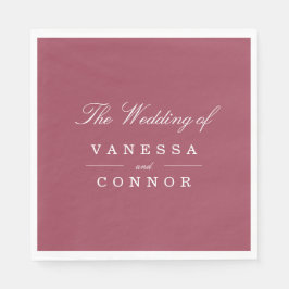 Bourgogne Monogram namen bruiloft Servet