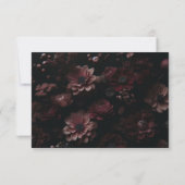 Bourgogne Moody Floral RSVP Kaartje (Achterkant)