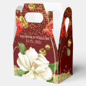 Bourgogne mooie Rosy Gold Wedding Favor Box Bedankdoosjes (Geopend)