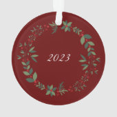 Bourgogne Naam Schattige Muis Kerstboom Ornament (achterkant)