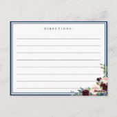 Bourgogne Navy Blue Blush Vrijgezellenfeest Recept Briefkaart (Achterkant)