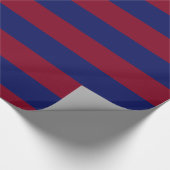 Bourgogne, Navy Blue XL Stripes Patroon V Cadeaupapier (Hoek)