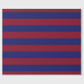Bourgogne, Navy Blue XL Stripes Patroon V Cadeaupapier (Vlak)