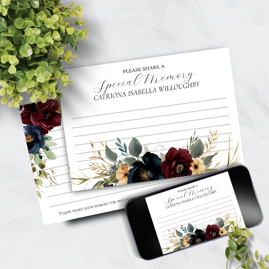 Bourgogne Navy Funeral Memorial delen een herinner Kaart