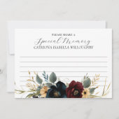 Bourgogne Navy Funeral Memorial delen een herinner Kaart (Voorkant)