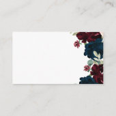 Bourgogne & Navy Rustiek Vrijgezellenfeest QR RSVP Informatiekaartje (Achterkant)