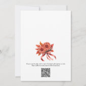 Bourgogne 'Niet meer te koop' QR Code Bruidsfeest Kaart (Achterkant)