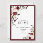 Bourgogne Nieuwe Huis Verhuisadres Feestdagenkaart (Voorkant)