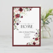 Bourgogne Nieuwe Huis Verhuisadres Feestdagenkaart (Staand voorkant)