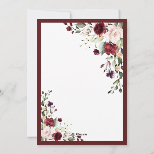 Bourgogne Nieuwe Huis Verhuisadres Feestdagenkaart (Achterkant)