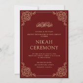 Bourgogne Nikah ceremonie islamitische moslim brui Kaart (Voorkant)