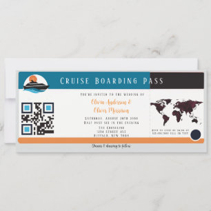 Bourgogne Oranje Blauw Cruise Instapkaart Trouwen  Kaart