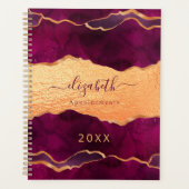 Bourgogne paars goudmakreel 2023 planner (Voorkant)