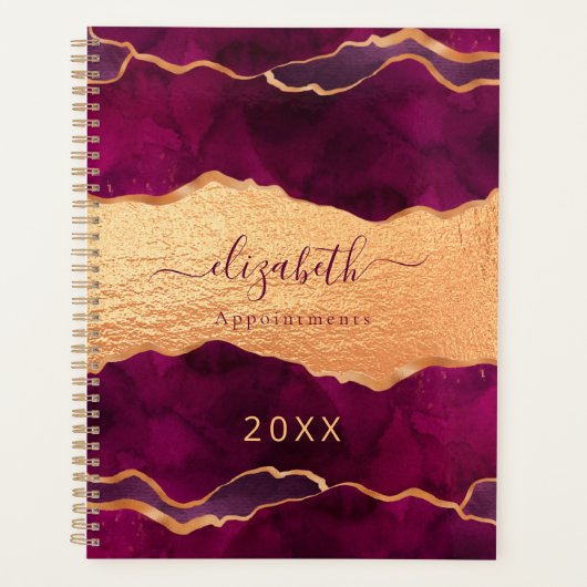 Bourgogne paars goudmakreel 2023 planner (Voorkant)