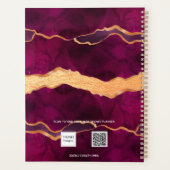 Bourgogne paars goudmakreel 2023 planner (Achterkant)