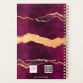 Bourgogne paars goudmakreel 2023 planner (Achterkant)