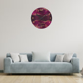 Bourgogne paarse goudmarmer ronde klok