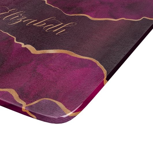 Bourgogne paarse goudmarmer snijplank (Hoek)