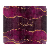 Bourgogne paarse goudmarmer snijplank (Voorkant)