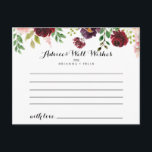 Bourgogne Paarse lente bloemenbruiloft advies Kaar Briefkaart<br><div class="desc">Deze bordeaux paarse lente bloemenbruiloft advies kaart is perfect voor een eenvoudige bruiloft. Het handbeschilderde ontwerp is voorzien van groene bladeren, oogverblindend roze, blush, paarse, rode, witte en bordeaux oogverblindende rozen, pioenen netjes gerangschikt in kleine schattige boeketten. Deze kaarten zijn ideaal voor een bruiloft, vrijgezellenfeest, baby shower, afstudeerfeest & meer....</div>
