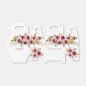 Bourgogne Paarse Roos rustieke bloemen Verjaardag Bedankdoosjes (Uitgevouwen)