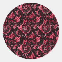 Bourgogne Paisley Stickers