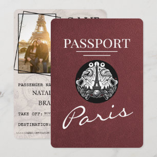 Bourgogne Paris Passport Bewaar de datum Save The Date