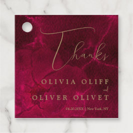 Bourgogne Passie bruiloft Bedankjes Labels