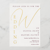 Bourgogne Passie bruiloft Folie Uitnodiging (Voorkant)