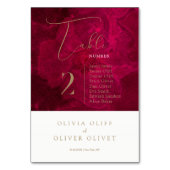 Bourgogne Passie bruiloft Kaart (Achterkant)