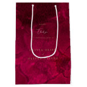 Bourgogne Passie bruiloft Medium Cadeauzakje (Achterkant)