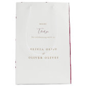 Bourgogne Passie bruiloft Medium Cadeauzakje (Voorkant)