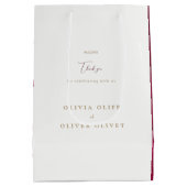 Bourgogne Passie bruiloft Medium Cadeauzakje (Achterkant)