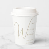 Bourgogne Passie bruiloft Papieren Bekers (Achterkant)