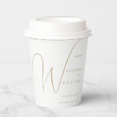 Bourgogne Passie bruiloft Papieren Bekers (Voorkant)