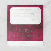 Bourgogne Passie bruiloft Plaatskaartje (Buitenkant ongevouwen)