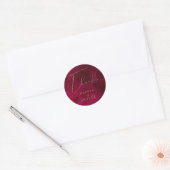 Bourgogne Passie bruiloft Ronde Sticker (Envelop)