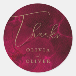 Bourgogne Passie bruiloft Ronde Sticker