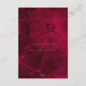 Bourgogne Passie Bruiloft RSVP QR Code Informatiekaartje (Achterkant)