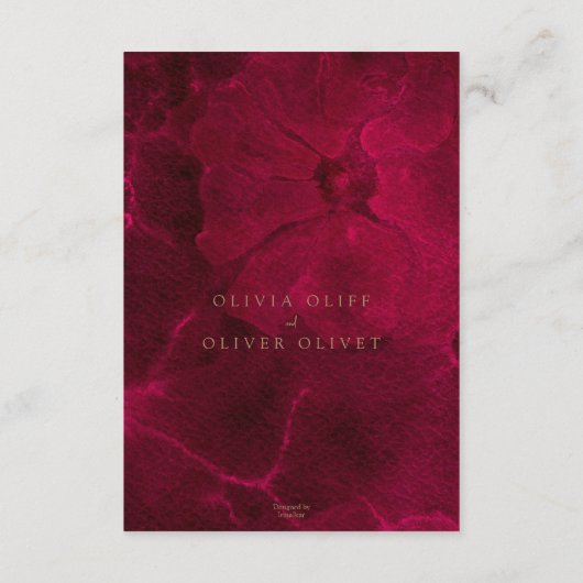 Bourgogne Passie Bruiloft RSVP QR Code Informatiekaartje (Achterkant)