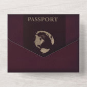 Bourgogne Passport Style All In One Uitnodiging (Achterkant)