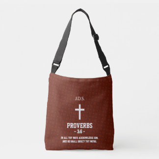 Bourgogne Patroon Bijbelhoofdstuk Vers Christelijk Crossbody Tas