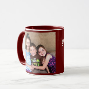 Bourgogne personaliseer FOTO-TEMPLATE Gift Coffee Mok