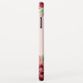 Bourgogne Perzik Blush Bloemen Roos Monogram Case-Mate iPhone Case (Achterkant/rechts)
