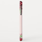 Bourgogne Perzik Blush Bloemen Roos Monogram Case-Mate iPhone Case (Achterkant/links)