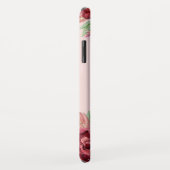 Bourgogne Perzik Blush Bloemen Roos Monogram Case-Mate iPhone Case (Achterkant/rechts)