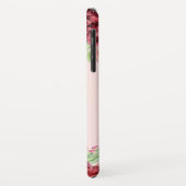 Bourgogne Perzik Blush Bloemen Roos Monogram Case-Mate iPhone Case (Achterkant/links)