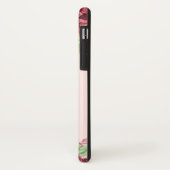 Bourgogne Perzik Blush Bloemen Roos Monogram Case-Mate iPhone Case (Achterkant/links)