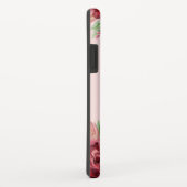 Bourgogne Perzik Blush Bloemen Roos Monogram Case-Mate iPhone Case (Achterkant/rechts)